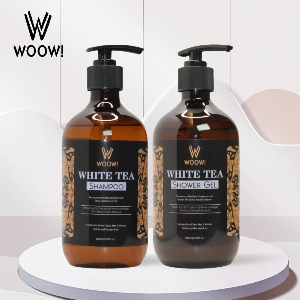 Woow White Tea Shampoo & Shower Gel (500ml) | Aroma Sense
