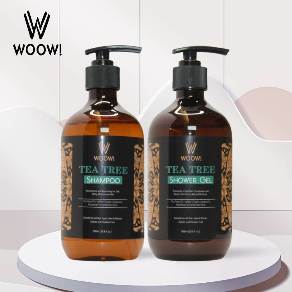 Woow Tea Tree Shampoo & Shower Gel (500ml) | Aroma Sense