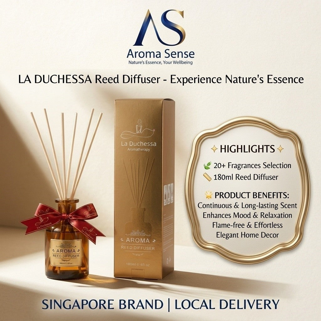 La Duchessa 180ml Reed Diffuser | Luxury Gold Gift Box