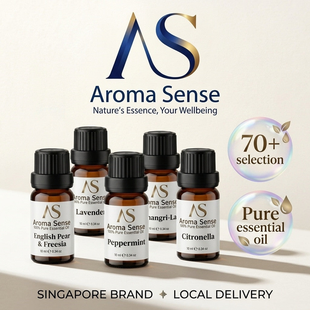 Aroma Sense 10ml Pure Essential Oil | 80+ Scents, SG Stock