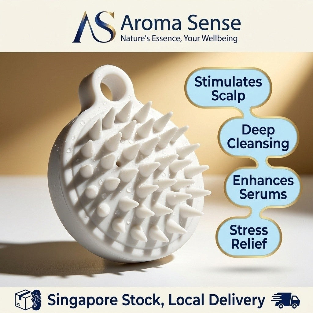 100% Silicone Scalp Massager & Shampoo Brush | Aroma Sense