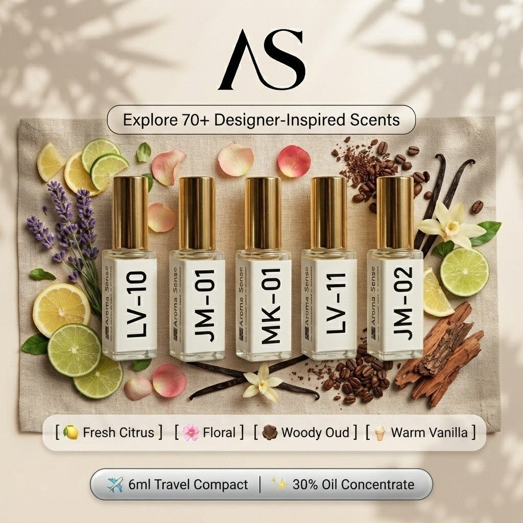 6ml Niche Perfume Sampler | 70+ Scents, Men/Women/Unisex — Aroma Sense